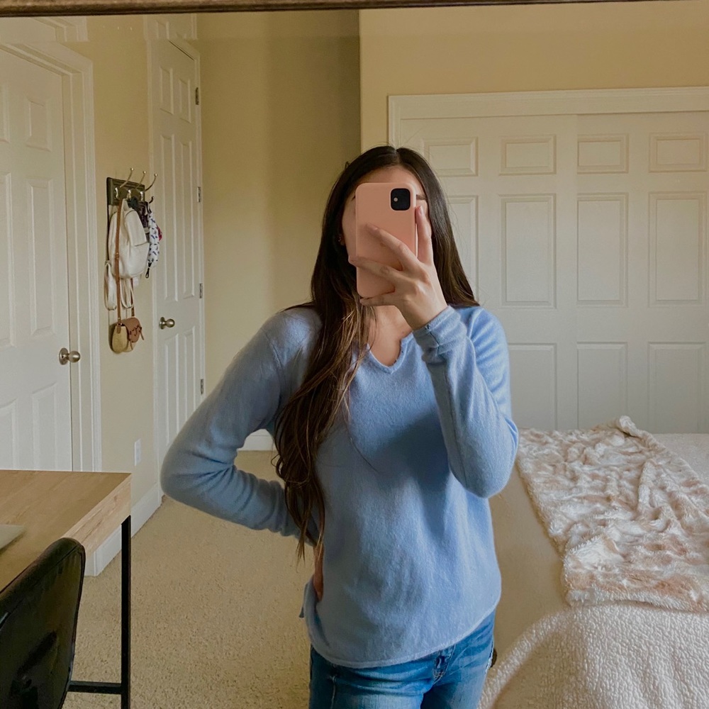 Baby blue cashmere sweater
